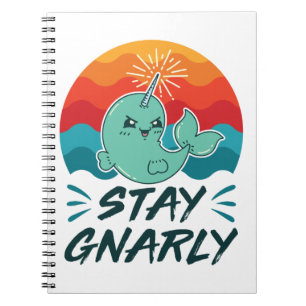 Caderno Espiral Fica Gnarly Cute Narwhals Lover