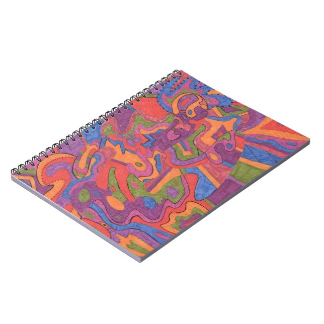 Caderno Espiral Fiesta, Abstrato original (Left Side)