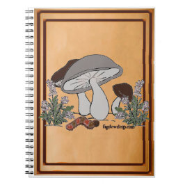 Caderno Espiral figdewdrops caterpillar mushroom notebook