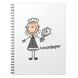 Caderno Espiral Figura da vara da empregada