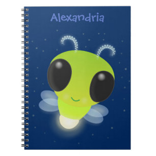 Caderno Espiral Figura de desenho animado com inseto brilhante ver
