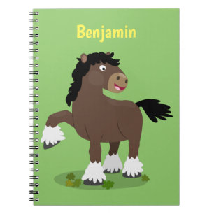 Caderno Espiral Figura de desenho animado de corte Clydesdale