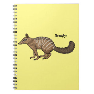 Caderno Espiral Figura de desenho animado feliz e bonito
