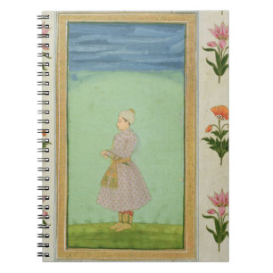 Caderno Espiral Figura ereta de um menino com um punhal jewelled