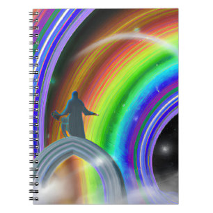 Caderno Espiral Figura Misteriosa no Stargate Inter-Dimensional
