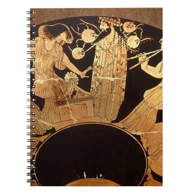 Caderno Espiral Figura vermelha kylix do sótão que descreve (Frente)