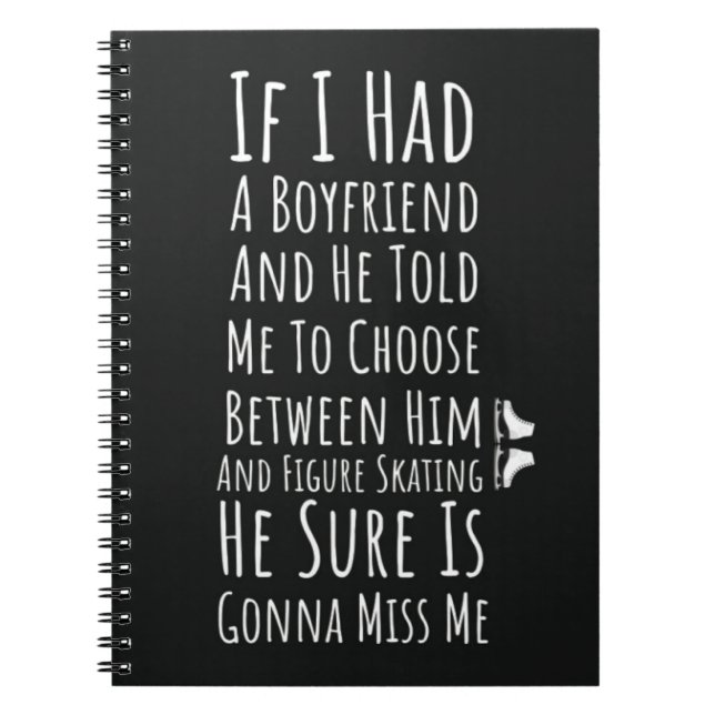 Caderno Espiral Figure Skating Gifts Female Women Girls For Her (Frente)