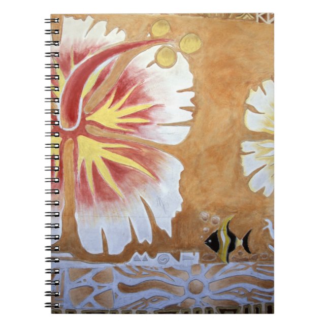 Caderno Espiral Fiji, arte mural. (Frente)