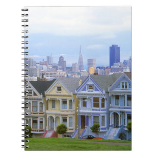 Caderno Espiral Fila de casas vitorianas