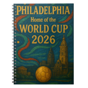 Caderno Espiral Filadélfia Copa do Mundo 2026 será cidade-sede