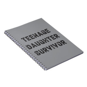 Caderno Espiral Filha Adolescente Sobrevivente Humor Divertido Dia