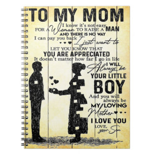 Caderno Espiral Filho Para A Mãe Presente   Presente Especial Par