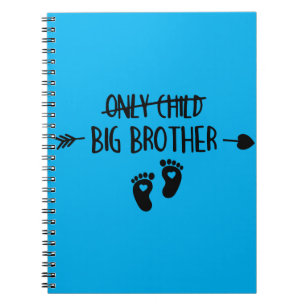 Caderno Espiral Filho Único Riscado Agora Irmão Mais Velho