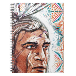 Caderno Espiral Filhote antiga e padrão fractal