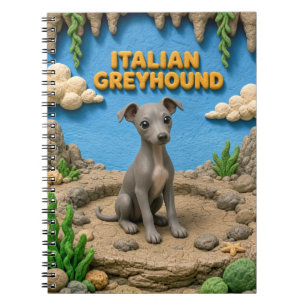 Caderno Espiral Filhote de cachorro italiano fofo, cachorro bebé