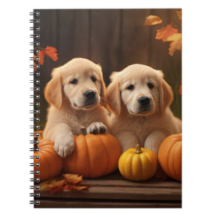 Caderno Espiral Filhote de Retriever Dourado Delícia de Outono Abó