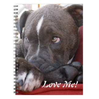 Caderno Espiral Filhotes de cachorro de Pitbull do bebê