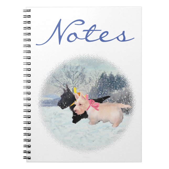 Caderno Espiral Filhotes de Scottie (Frente)