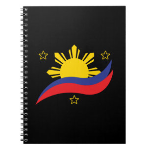 Caderno Espiral Filipinas: Filipino Pinoy Flag