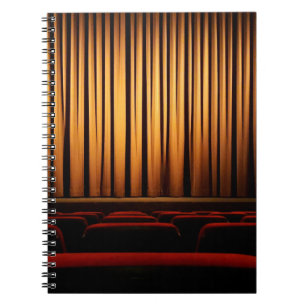Caderno Espiral Filme de cortina de cinema