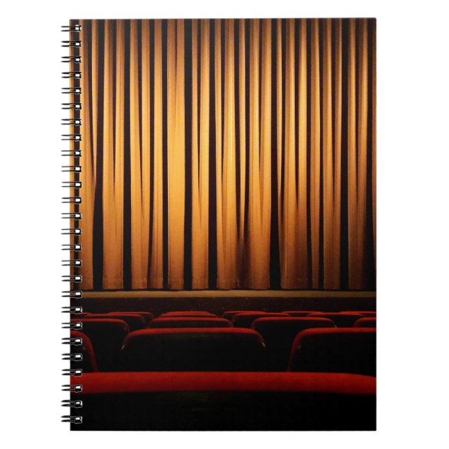Caderno Espiral Filme de cortina de cinema (Frente)