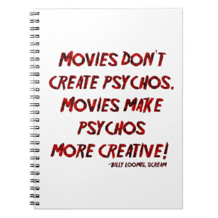 Caderno Espiral Filmes falhados Não Criar Psychos