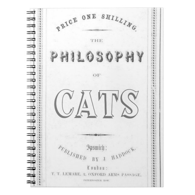 Caderno Espiral Filosofia dos Gatos (Frente)