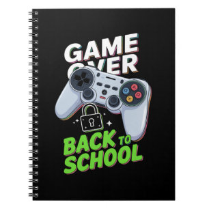 Caderno Espiral Fim de Jogo De Volta à Escola Engraçado Primeiro D