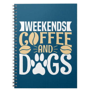 Caderno Espiral Fim de semana Café e Cães