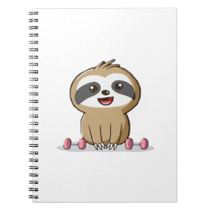 Caderno Espiral Fim de Sloth de Chibi Bonito � Engraçado Kawaii Gy