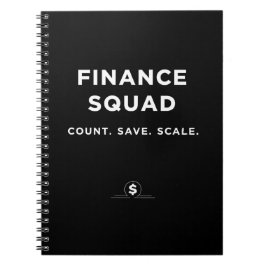 Caderno Espiral Finance Squad – Count. Save. Scale