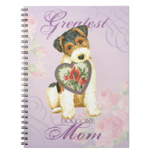 Caderno Espiral Fio Fox Terrier Heart Mãe