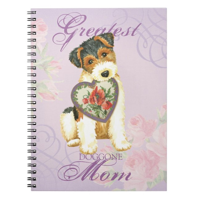 Caderno Espiral Fio Fox Terrier Heart Mãe (Frente)