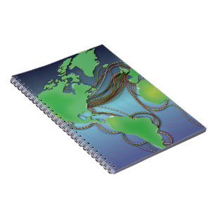 Caderno Espiral Fios do mundo - Cabos submarinos