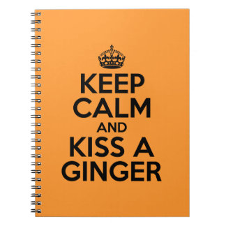 Caderno Espiral Fique calmo e beije um Ginger