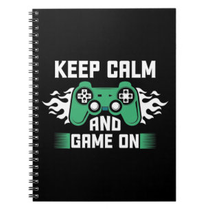 Caderno Espiral Fique Calmo E Jogue