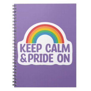 Caderno Espiral Fique Calmo E Orgulho Orgulho gay Mês