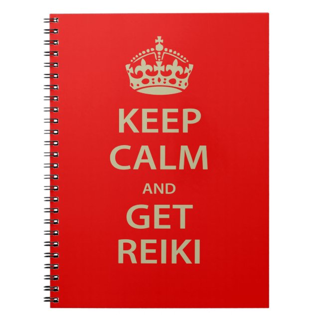 Caderno Espiral Fique calmo e pegue o Reiki (Frente)