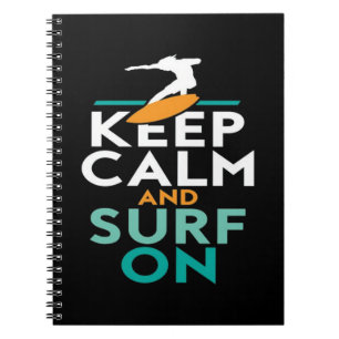 Caderno Espiral Fique Calmo E Surf No Surfer Love Surfing
