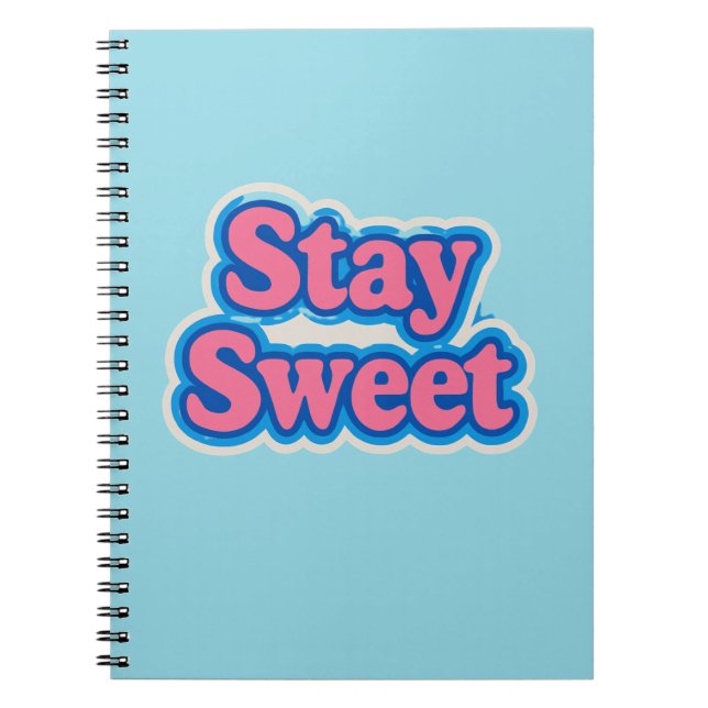 Caderno Espiral Fique doce: Confiança e Positividade no Estilo (Frente)