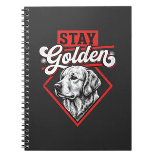Caderno Espiral Fique Dourado Cão Retriever Dourado
