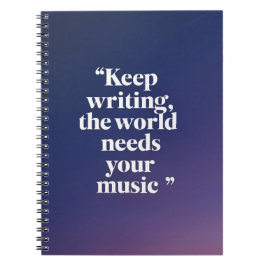 Caderno Espiral Fique Escrevendo. O mundo precisa da sua opção de 