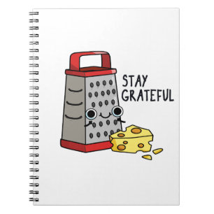 Caderno Espiral Fique Grato Piada Engraçada de Queijo