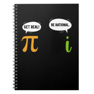 Caderno Espiral Fique Ligado Seja Racional Piada Matemática Engraç