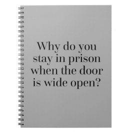 Caderno Espiral Fique Na Citação Da Prisão