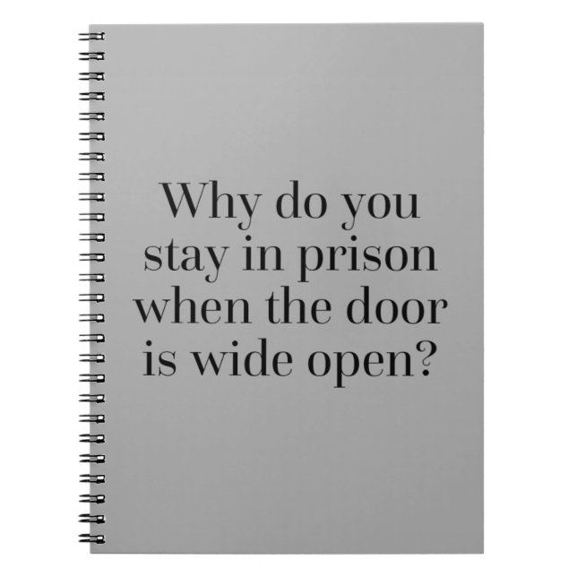 Caderno Espiral Fique Na Citação Da Prisão (Frente)