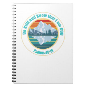 Caderno Espiral Fique quieto e saiba que eu sou Deus Versículo da