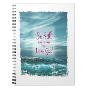 Caderno Espiral Fique quieto e saiba que sou Deus