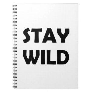 Caderno Espiral Fique selvagem e curvo Aventura livre