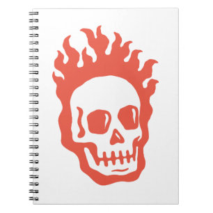 Caderno Espiral Fire Skull
